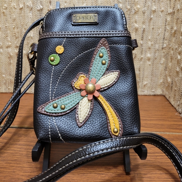 CHALA Crossbody Bag Dragonfly (black), Vegan Leather - Picture 2 of 6